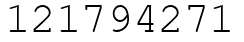 Число 121794271.