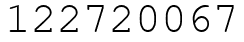 Число 122720067.