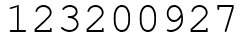 Число 123200927.