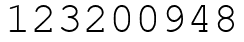 Число 123200948.