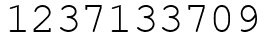 Число 1237133709.