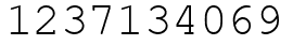 Число 1237134069.