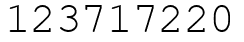 Число 123717220.