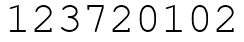 Число 123720102.