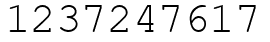 Число 1237247617.
