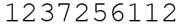 Число 1237256112.