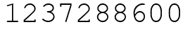 Число 1237288600.