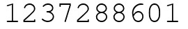 Число 1237288601.