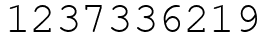 Число 1237336219.