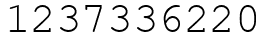 Число 1237336220.