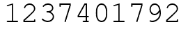 Число 1237401792.