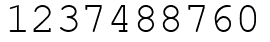 Число 1237488760.