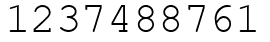 Число 1237488761.