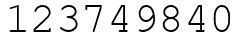 Число 123749840.