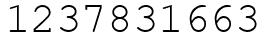 Число 1237831663.