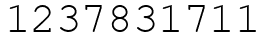 Число 1237831711.