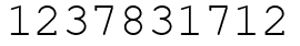 Число 1237831712.