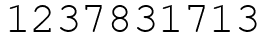Число 1237831713.