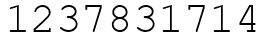 Число 1237831714.