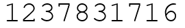 Число 1237831716.