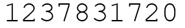 Число 1237831720.