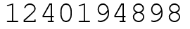 Число 1240194898.