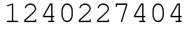 Число 1240227404.
