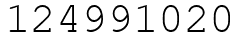 Число 124991020.