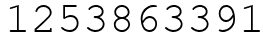 Число 1253863391.