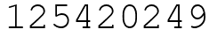 Число 125420249.