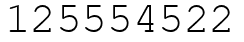 Число 125554522.