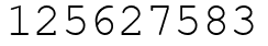 Число 125627583.