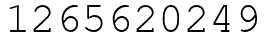 Число 1265620249.