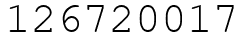 Число 126720017.