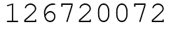 Число 126720072.