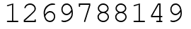Число 1269788149.
