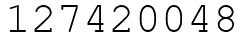 Число 127420048.