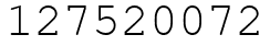 Число 127520072.