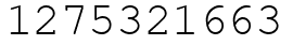 Число 1275321663.