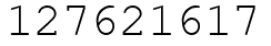 Число 127621617.
