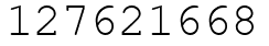 Число 127621668.
