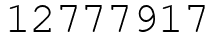 Число 12777917.