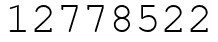 Число 12778522.