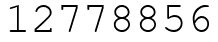 Число 12778856.