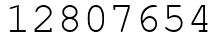 Число 12807654.