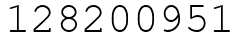 Число 128200951.