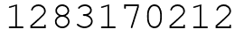 Число 1283170212.
