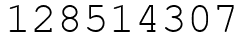 Число 128514307.