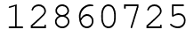 Число 12860725.