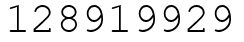 Число 128919929.